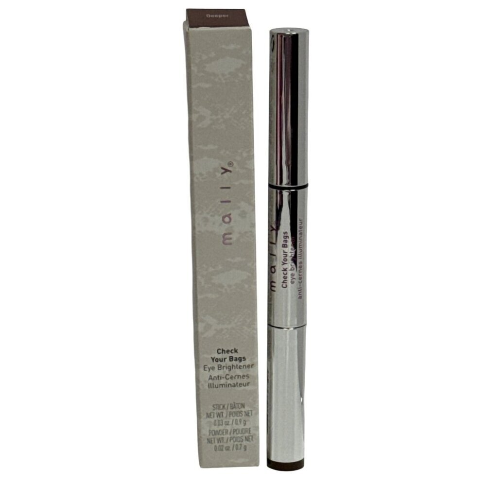 Mally Check Your Bags Eye Brightener Deeper 2 Piece .02 oz .7g Double Ended NEW